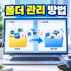 작업용 폴더와 보관용 폴더를 구분해서 관리하는 방법