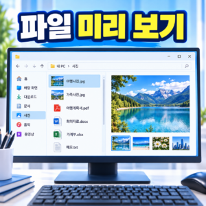 윈도우 탐색기의 미리 보기 창을 활용해 파일을 빠르게 확인하는 방법