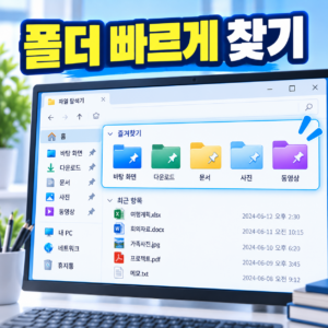 윈도우에서 파일과 폴더를 즐겨찾기에 고정해 활용하는 방법