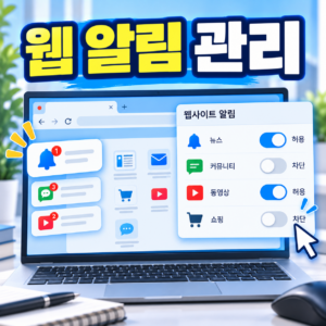 웹사이트 알림 권한을 브라우저에서 확인하고 관리하는 방법