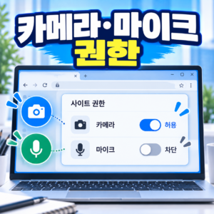 웹사이트의 카메라와 마이크 접근 권한을 확인하는 방법