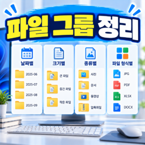 윈도우에서 파일을 날짜·크기·종류별로 그룹화해서 정리하는 방법 8 윈도우에서 파일을 날짜·크기·종류별로 그룹화해서 정리하는 방법